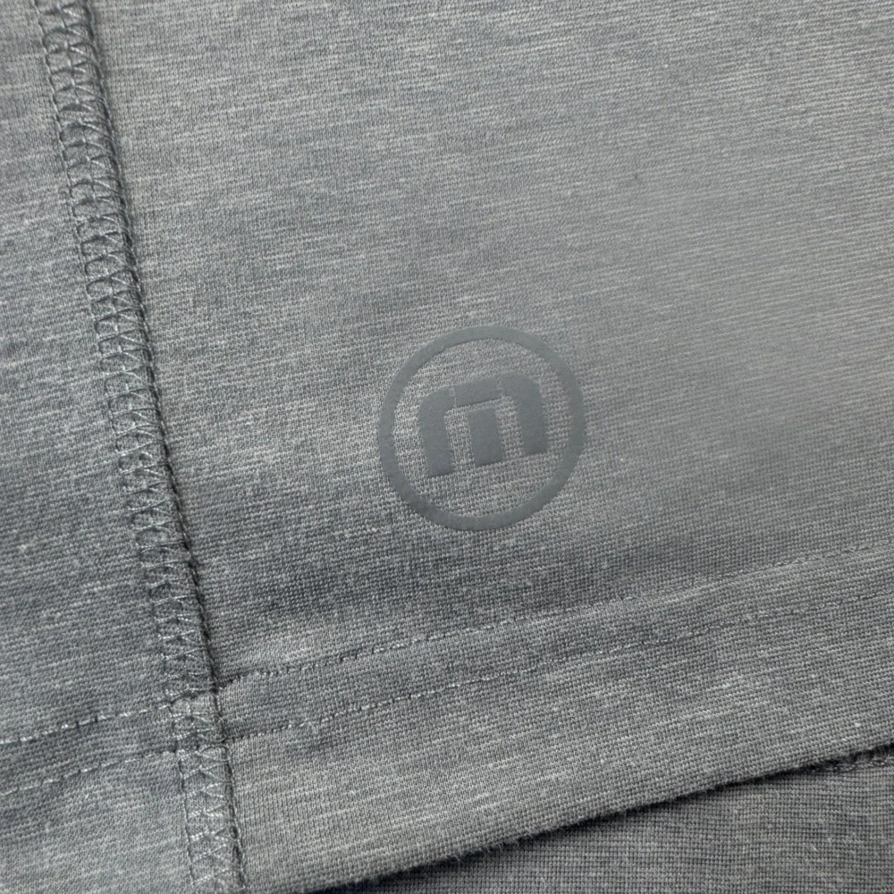 Travis Mathew Pullover Mens Medium Heather‎ Gray Quarter Zip Performance Golf